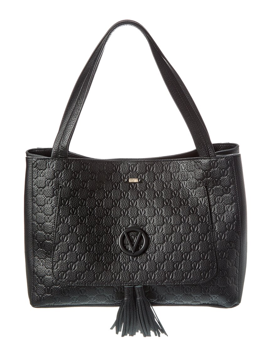Shop Valentino By Mario Valentino Ollie Leather Tote In Black