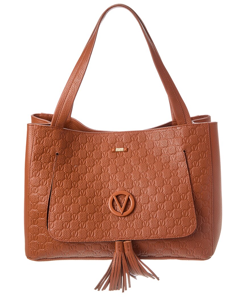 Shop Valentino By Mario Valentino Ollie Leather Tote In Brown