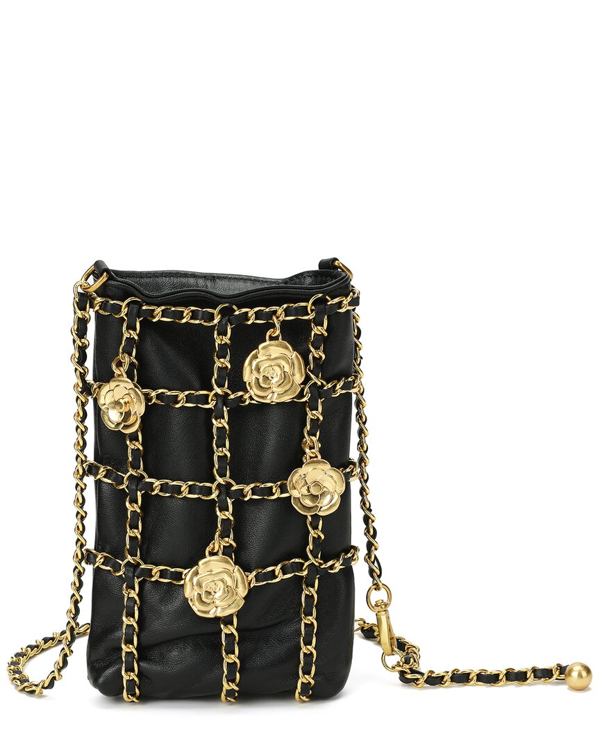 Tiffany & Fred Paris Leather Crossbody In Black