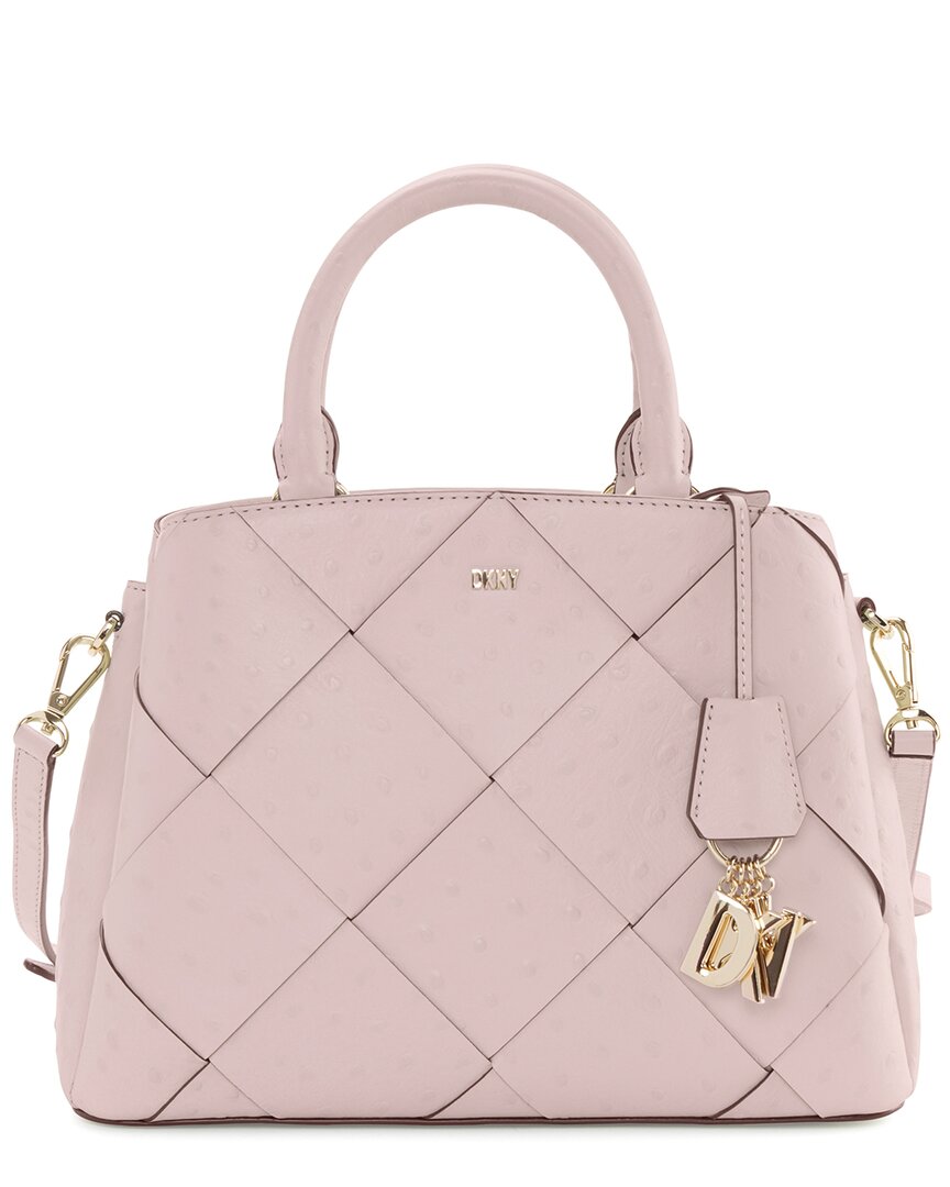 Dkny Paige Medium Leather Satchel In Pink