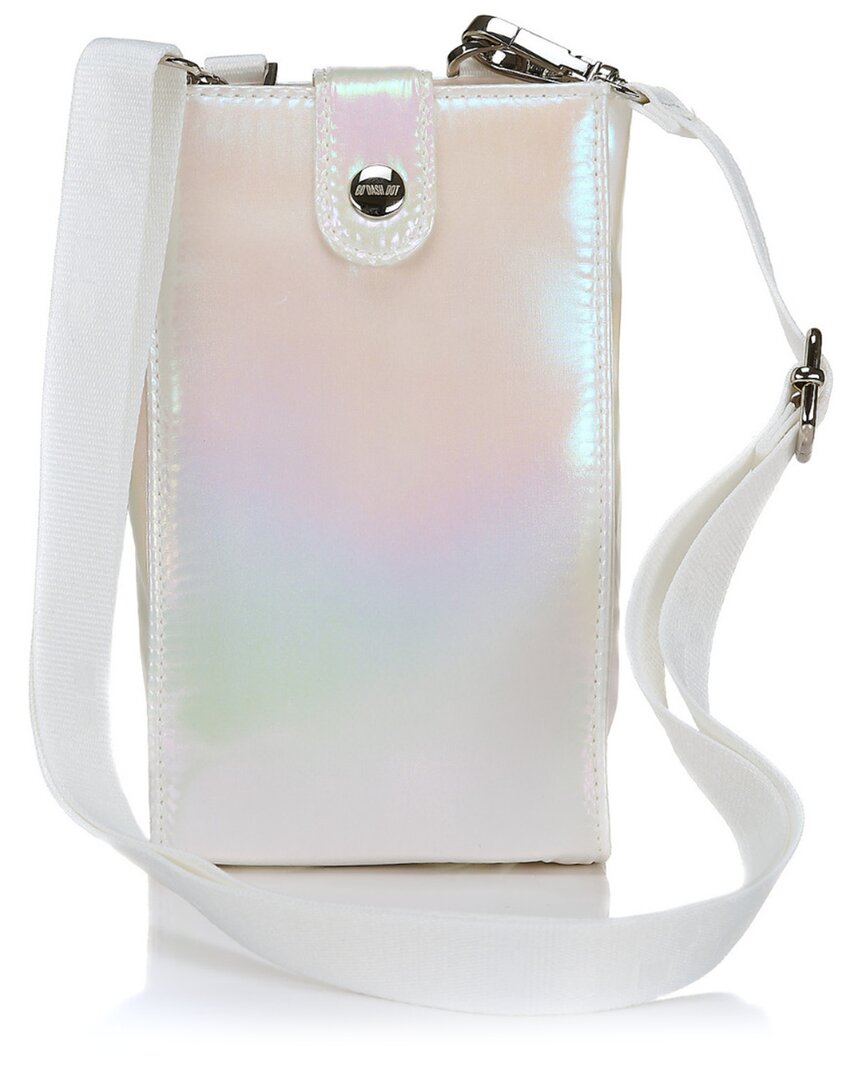 Go Dash Dot Mela Cellphone Crossbody In White