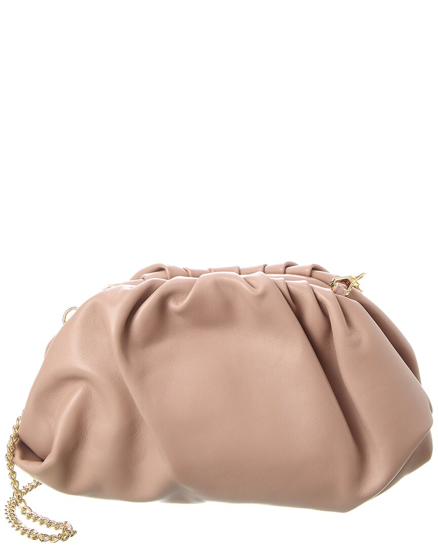 Persaman New York #1021 Leather Clutch In Neutral