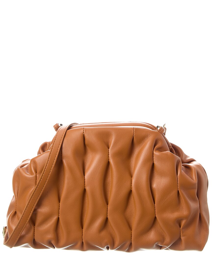 Persaman New York #1001 Leather Clutch In Brown