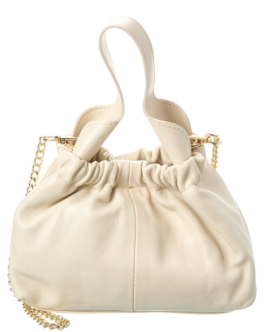 Persaman New York #1002 Leather Tote In Beige