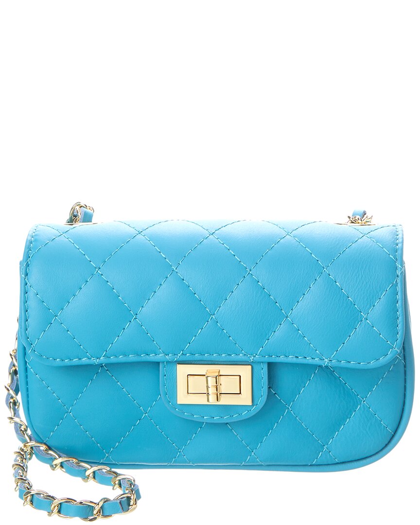 Persaman New York Gia Leather Crossbody In Blue