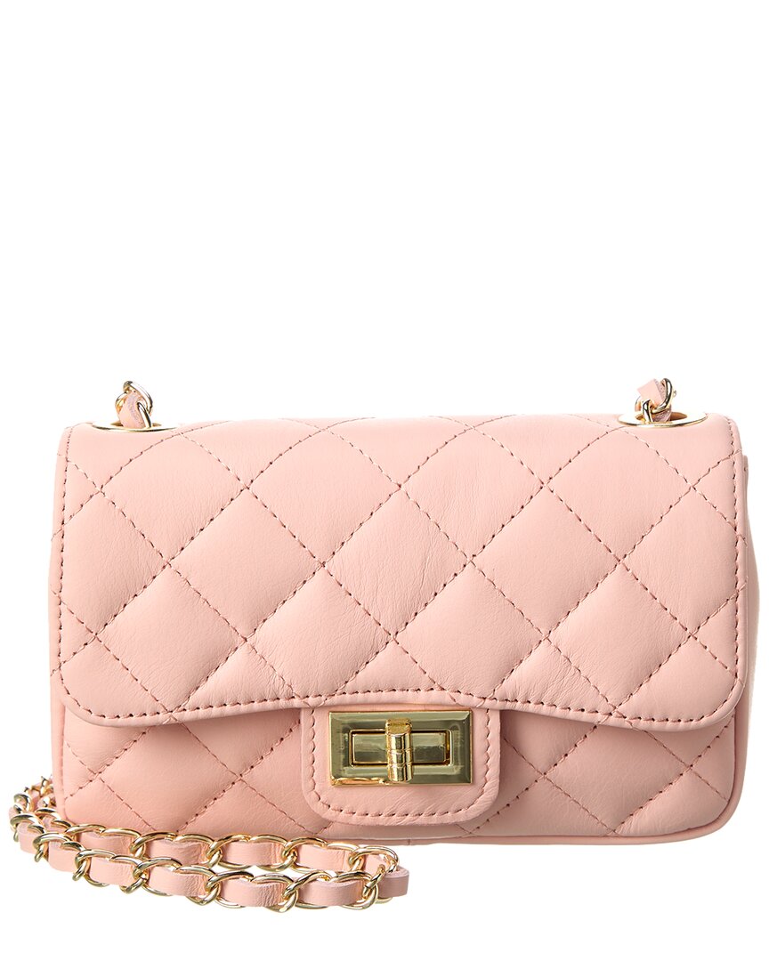 Persaman New York Gia Leather Crossbody In Pink