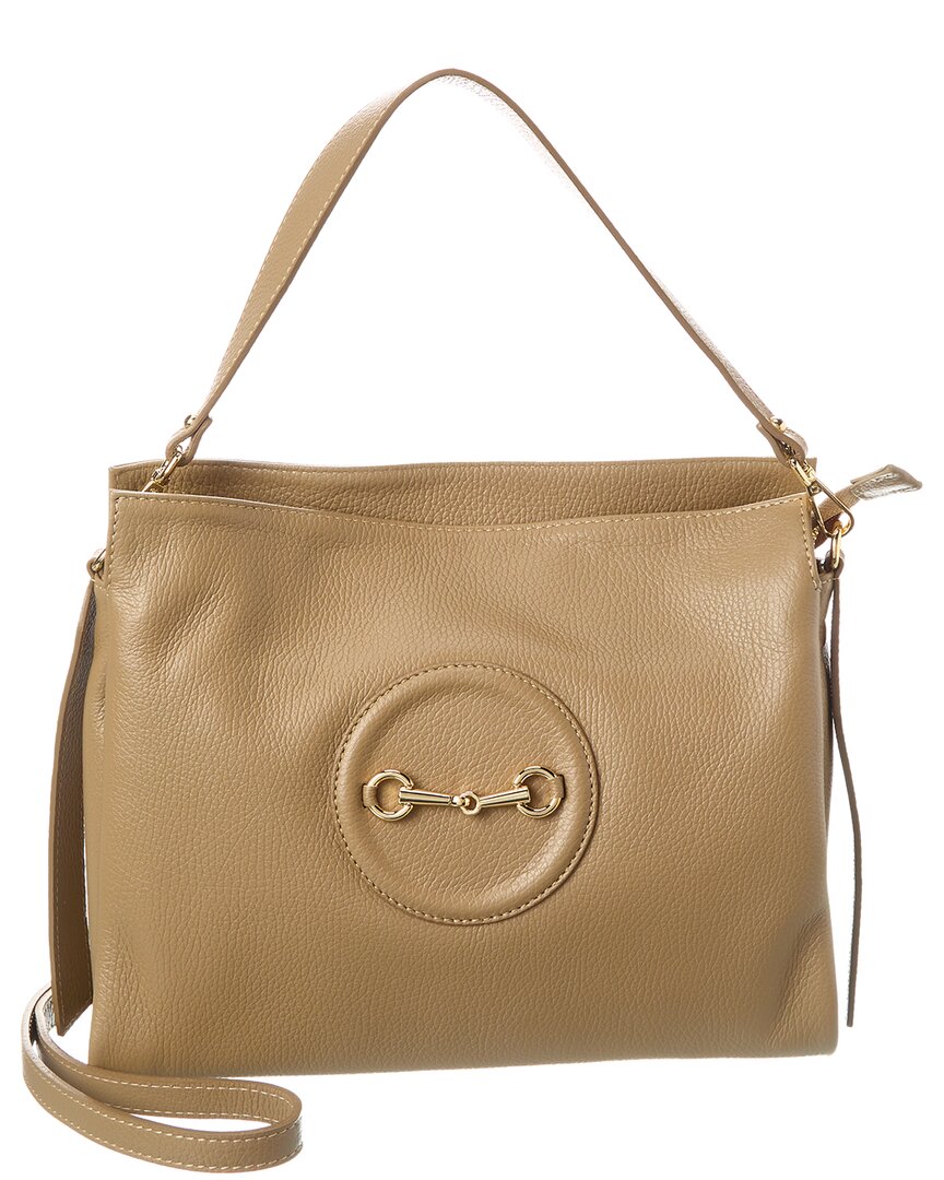 Persaman New York #1008 Leather Tote In Brown