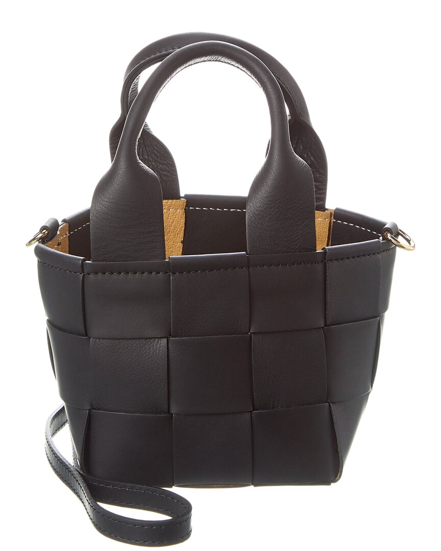 Persaman New York #1024 Leather Bucket Bag In Black