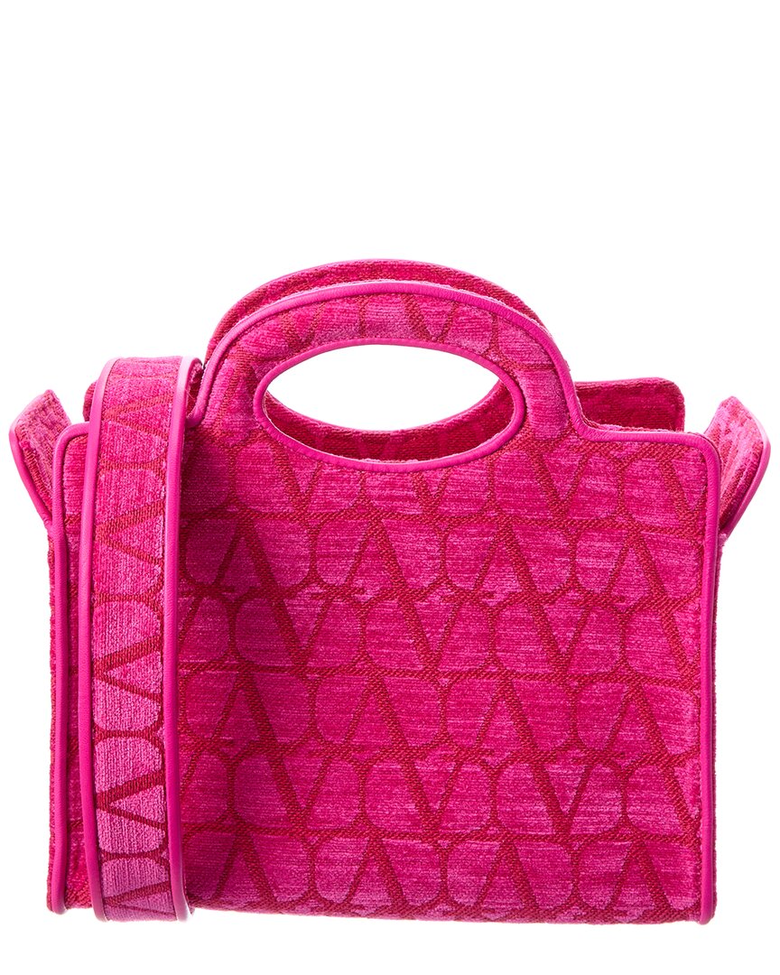 Valentino Toile Iconographe Canvas Tote In Pink