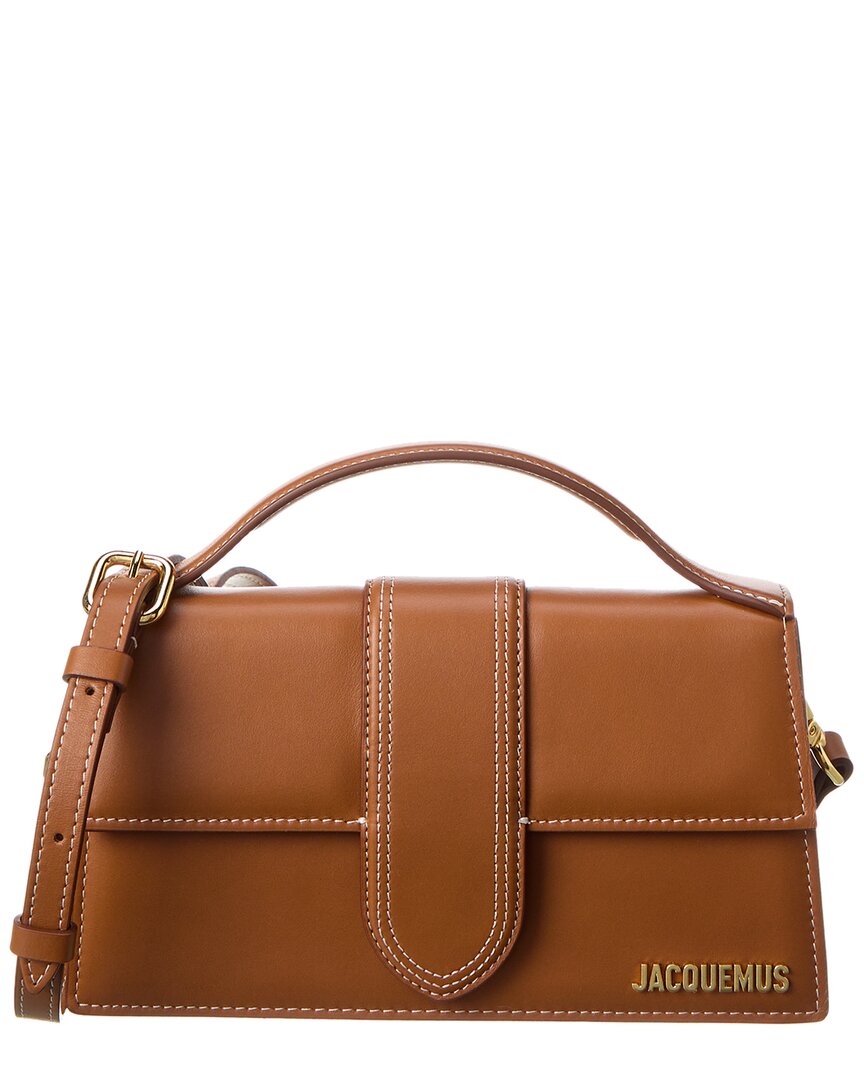 Jacquemus Le Grand Bambino Leather Shoulder Bag In Brown