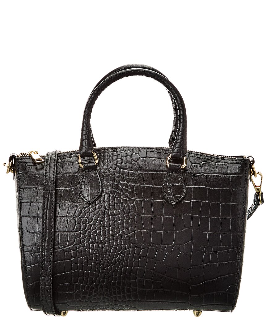 Persaman New York #1072 Leather Tote In Black