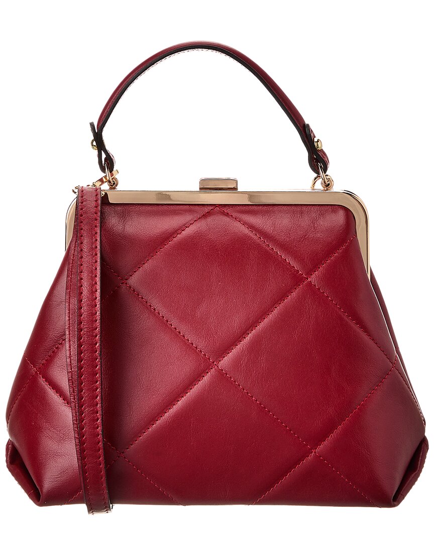 Persaman New York Laila Leather Satchel In Red