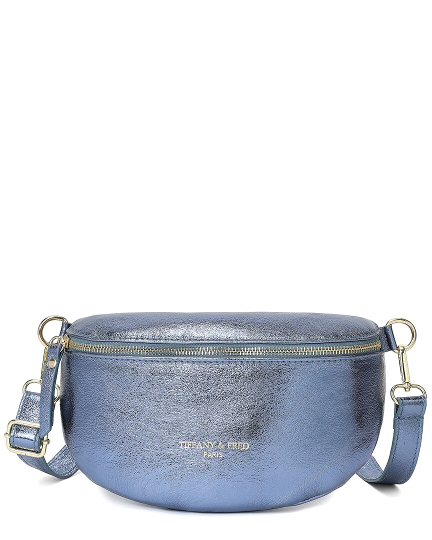 Shop Tiffany & Fred Paris Soft Leather Fanny-pack In Blue