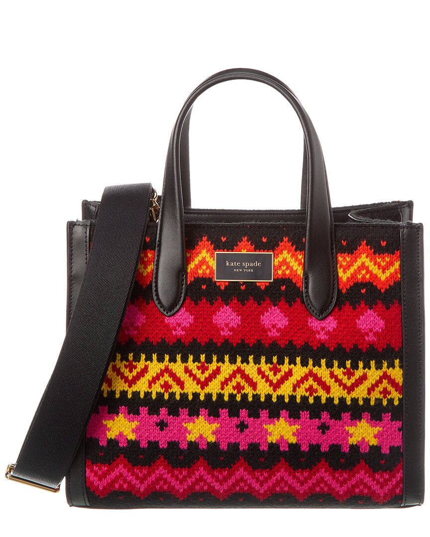 Kate Spade New York Manhattan Small Knit & Leather Tote In Multi