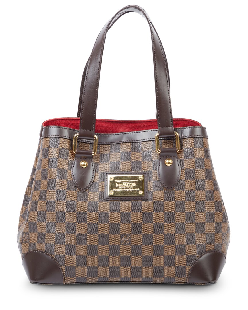 Pre-owned Louis Vuitton Damier Ebene Canvas Hampstead Pm (authentic ) In Brown