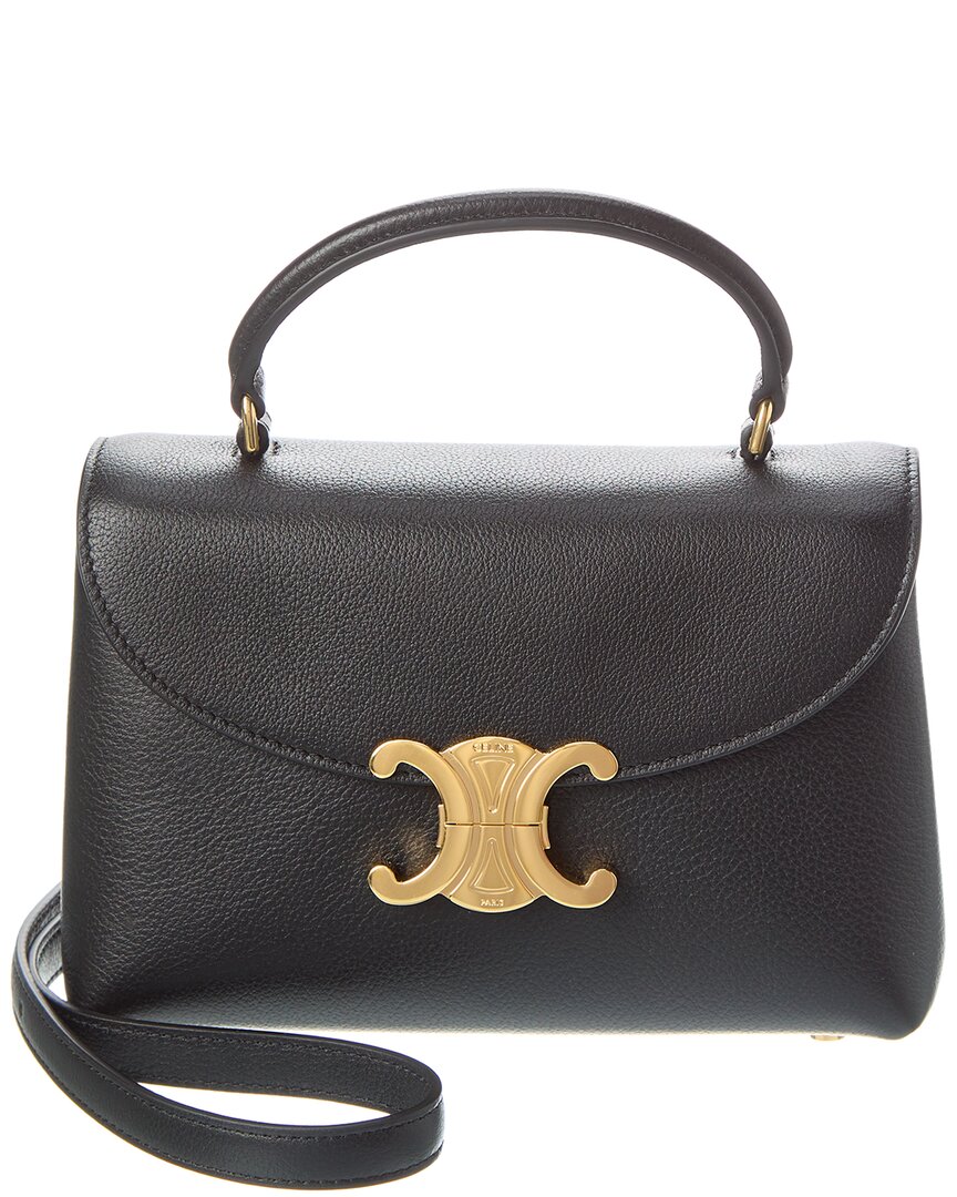 Celine Teen Nino Leather Top Handle Satchel In Metallic