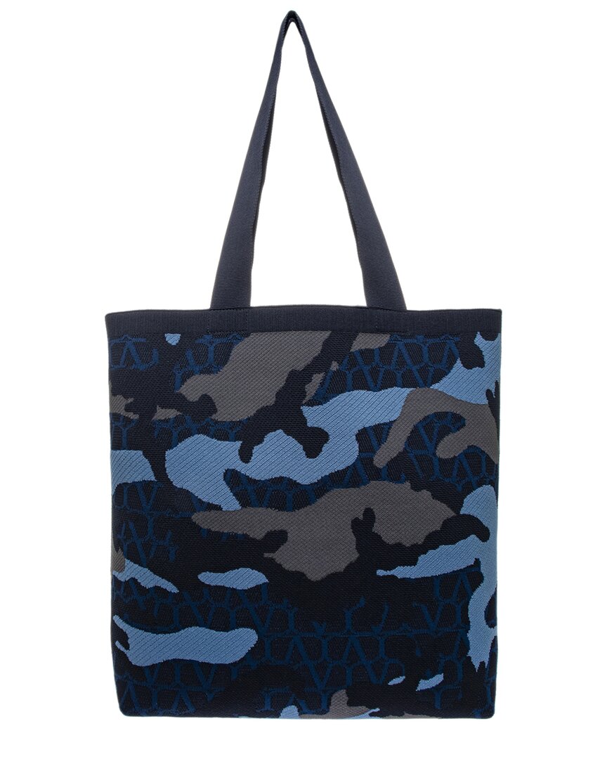 Valentino Garavani Valentino Iconographe Jacquard Tote In Blue