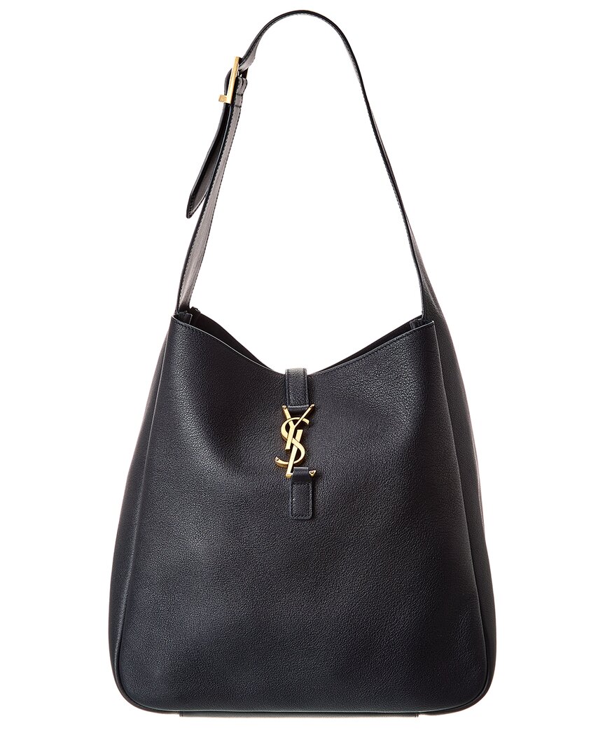 Saint Laurent Le 5 A 7 Supple Large Leather Hobo Bag In Blue
