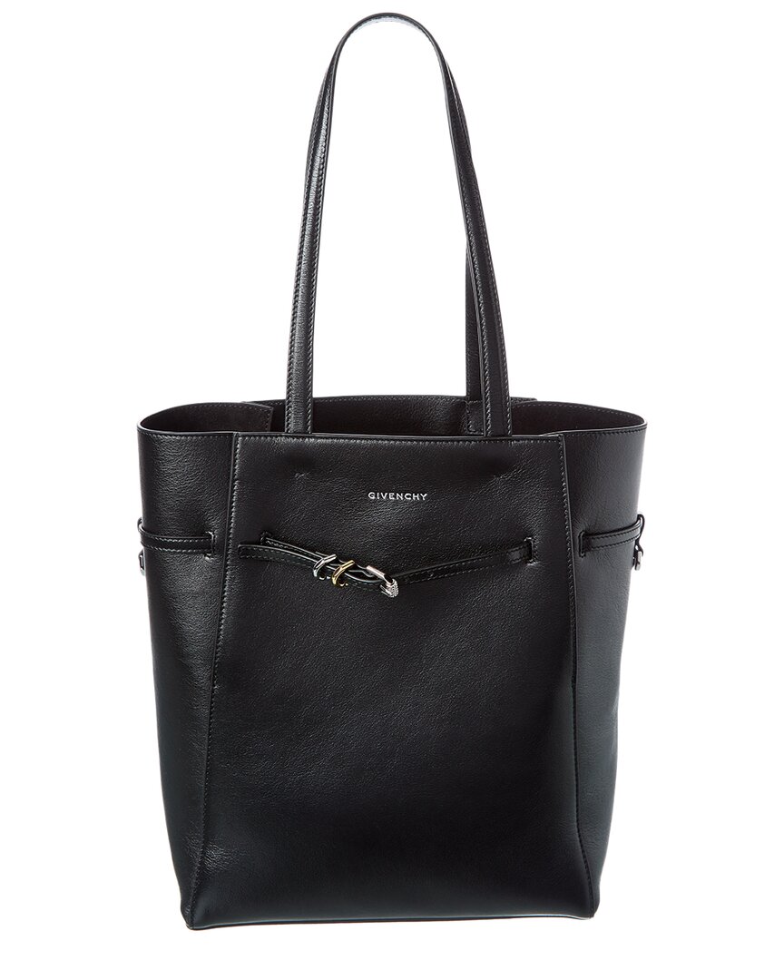 Shop Givenchy Voyou Small Leather Tote In Black