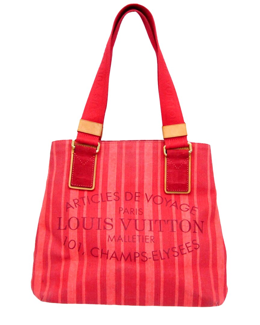 Pre-owned Louis Vuitton Rouge Grenadine Canvas Tote (authentic )