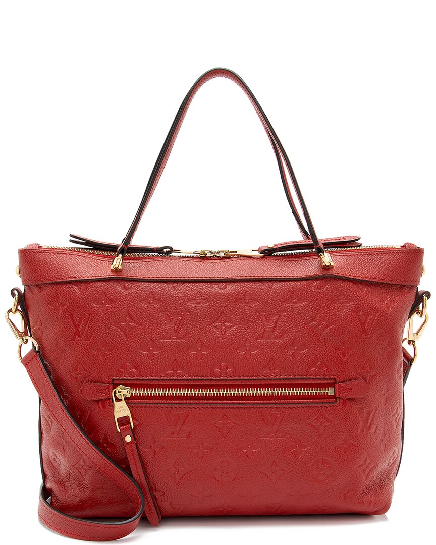 Pre-owned Louis Vuitton Red Empreinte Leather Bastille Pm (authentic Pre-loved)