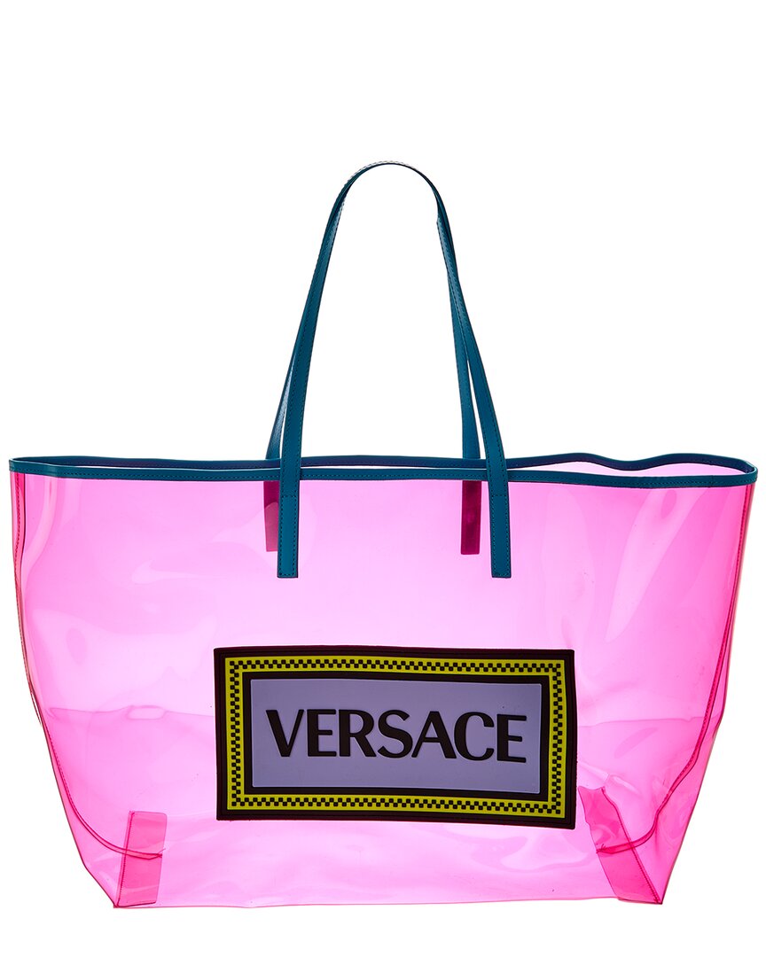 Versace 90's Vintage Logo Vinyl Tote
