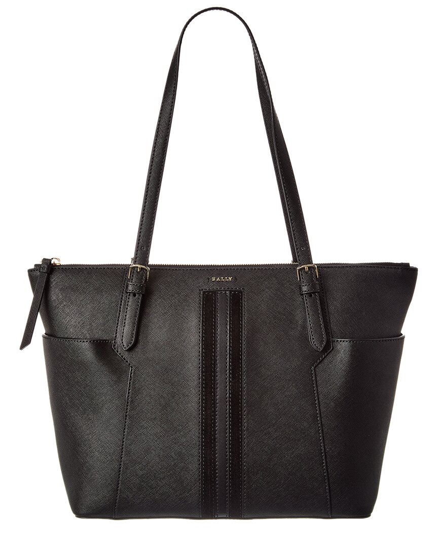 Bally Shaima Leather Tote In Black