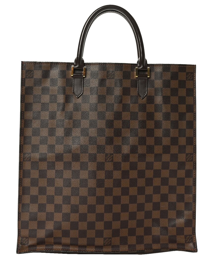 Pre-owned Louis Vuitton Brown Damier Ebene Coated Canvas Sac Plat (authentic Pre-loved)