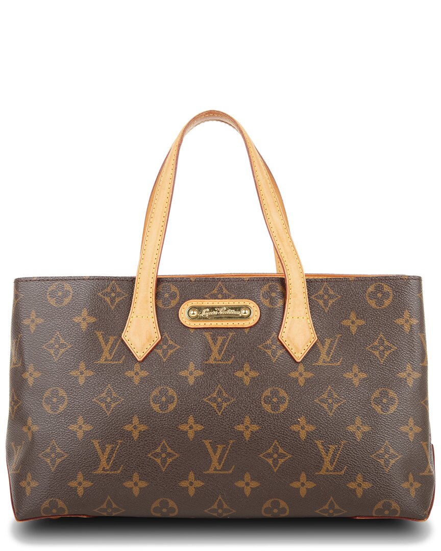 Pre-owned Louis Vuitton Brown Monogram Coated Canvas Wilshire Pm (authentic Pre-loved)