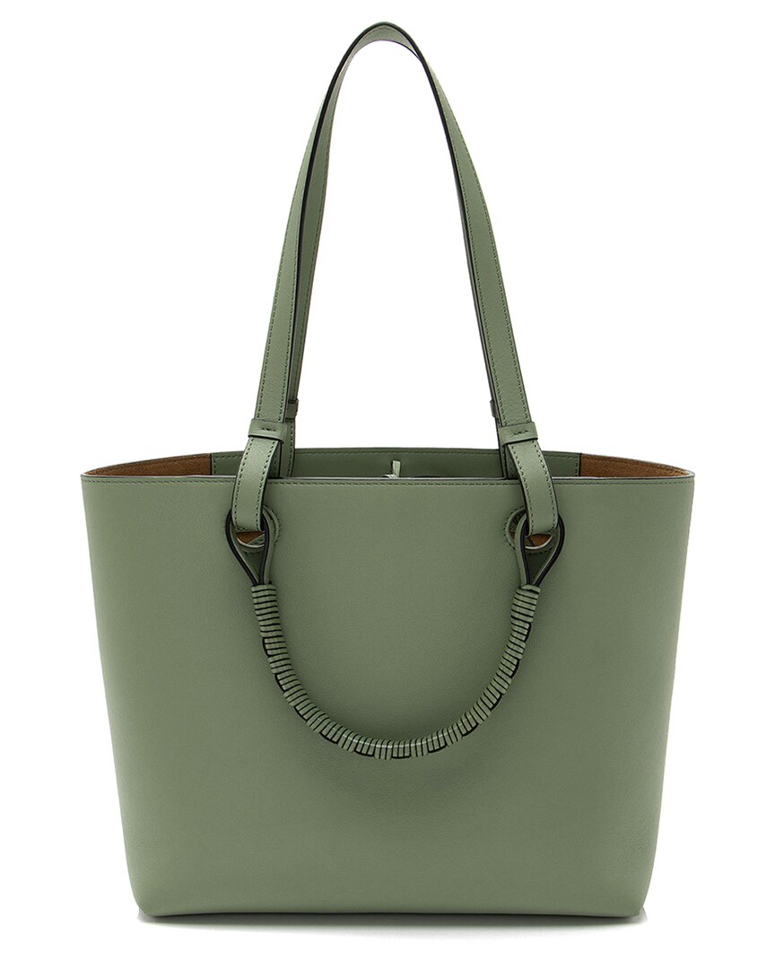 Loewe Green Calfskin Anagram Small Tote (authentic Pre-loved)