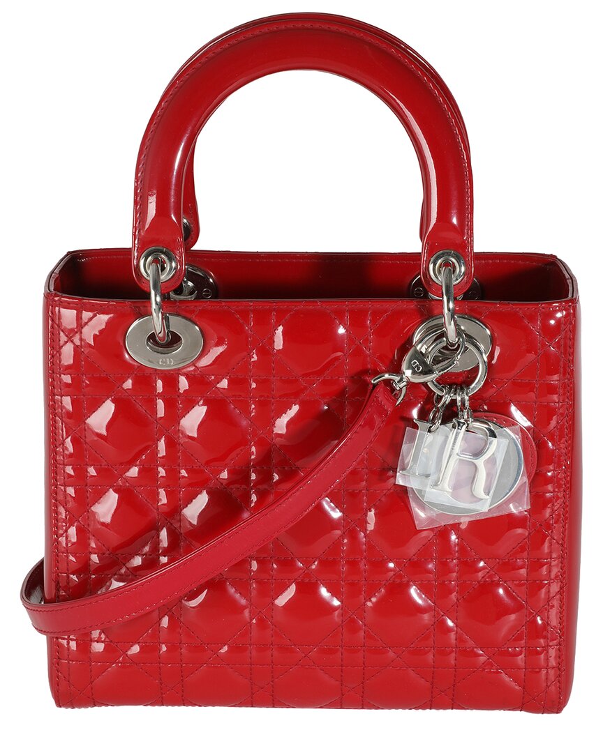 Dior Christian Lady  Medium Cannage Patent Tote