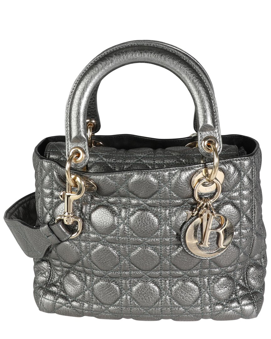 Dior Green Leather Medium Lady  Tote (authentic Pre-loved)