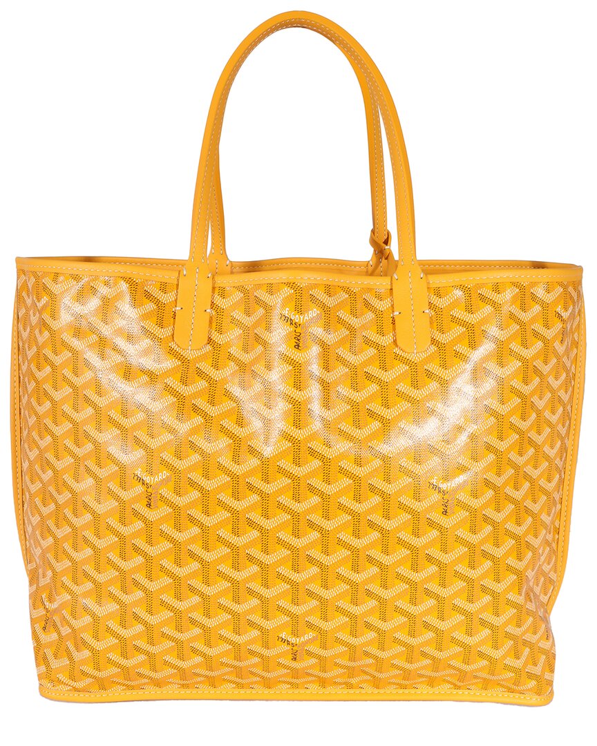 Pre-owned Goyard Yellow Ine Coated Ine Canvas Reversible Anjou Pm (authentic Pre-loved)