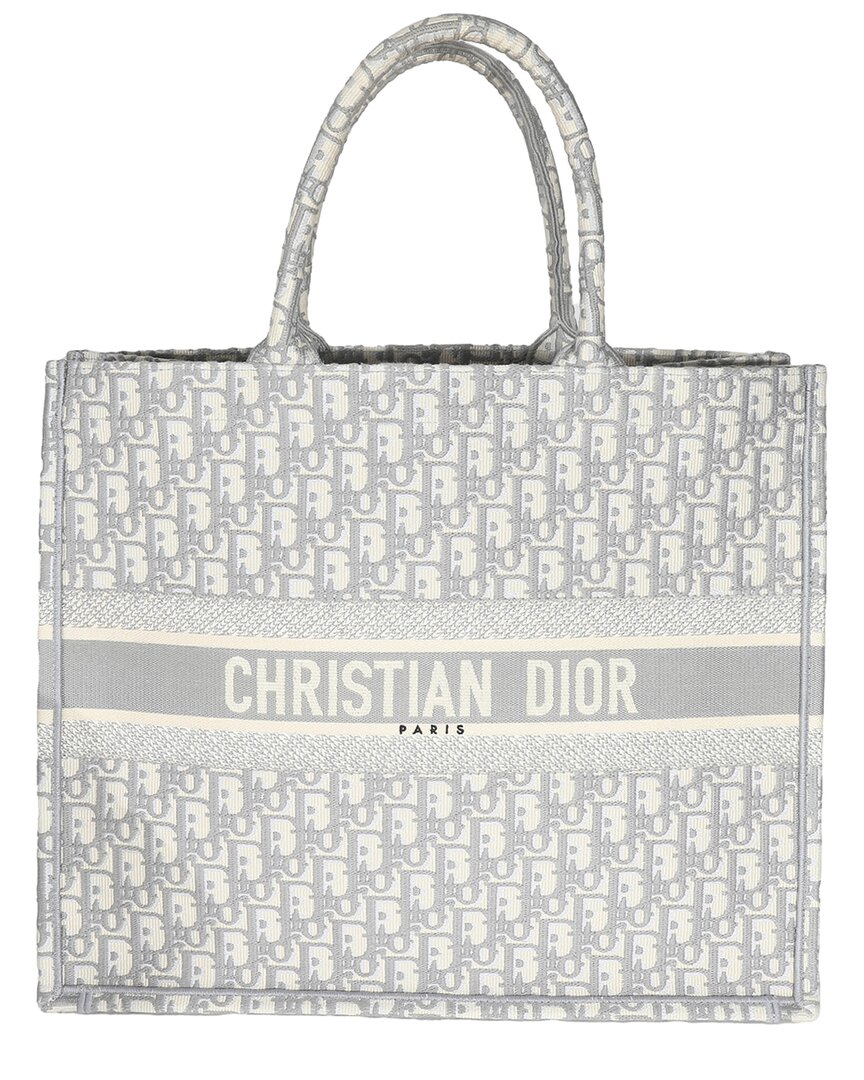 Dior Large Oblique Canvas Tote