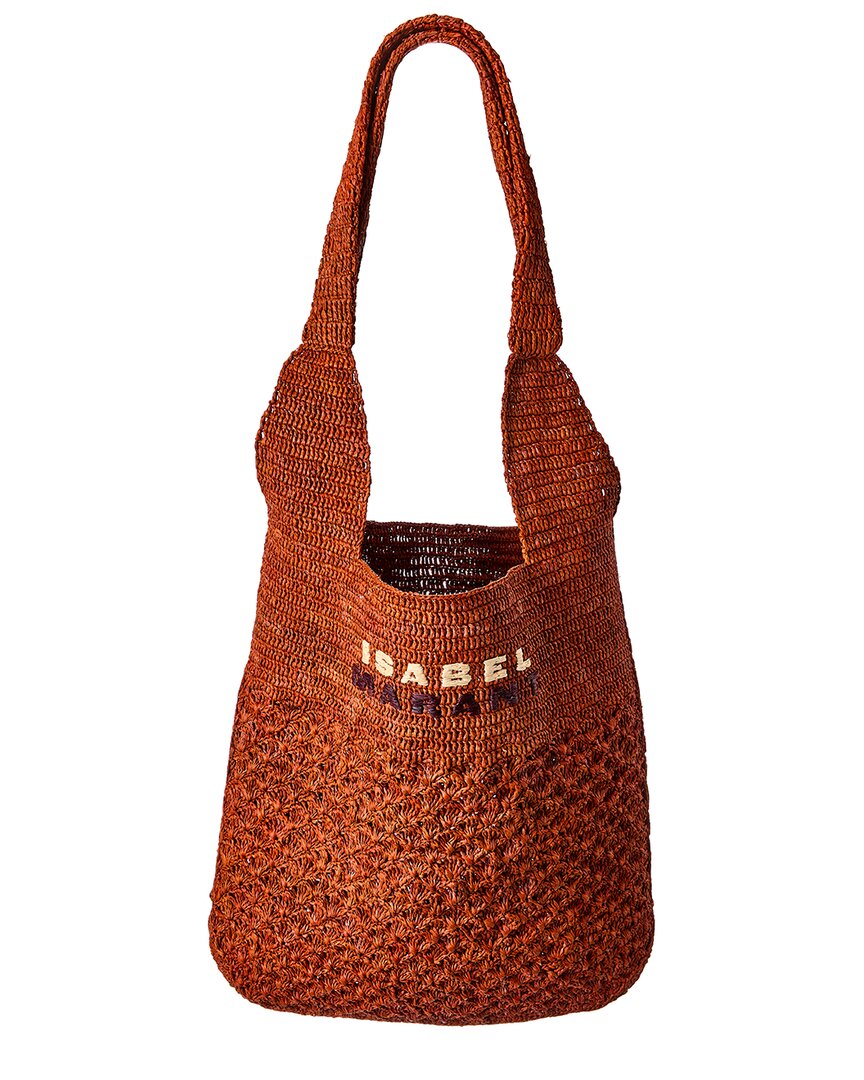 Isabel Marant Praia Medium Raffia Tote In Orange