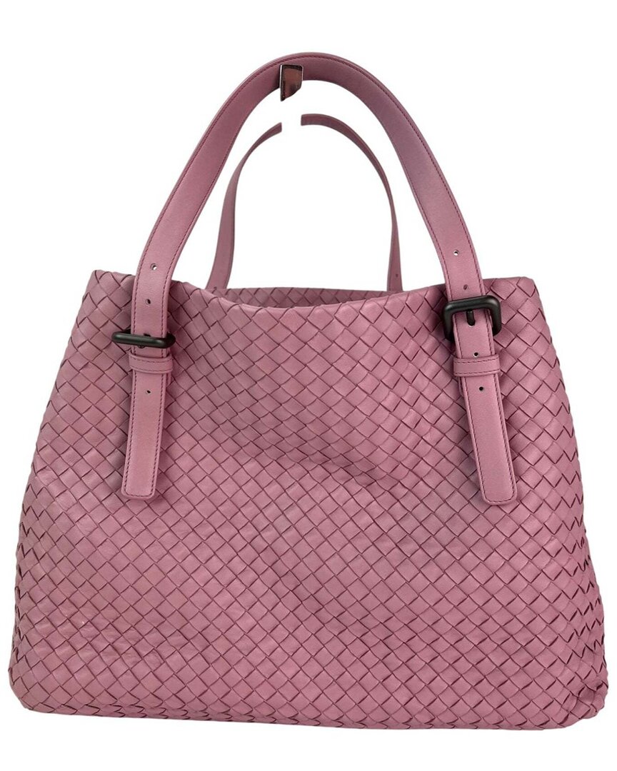 Bottega Veneta Pink Intrecciato Leather Large Seamless Tote (authentic Pre-loved)
