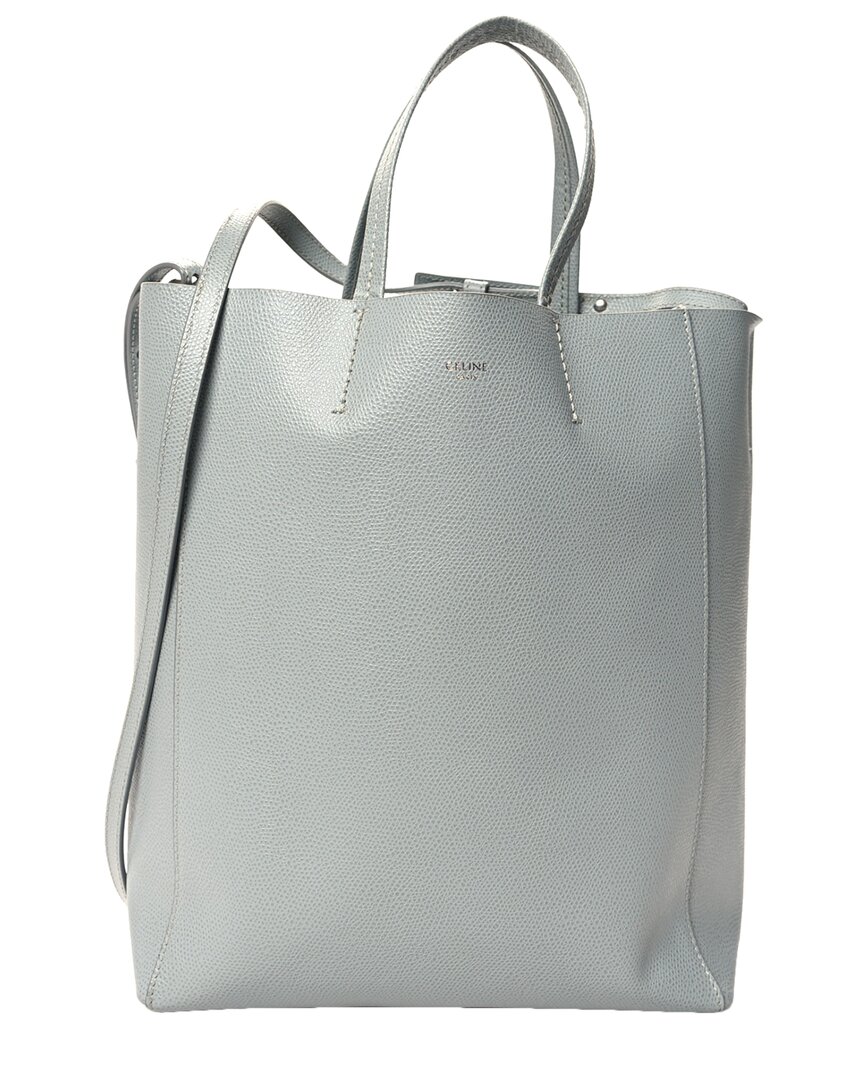 Celine Mineral Calfskin Leather Small Vertical Cabas (authentic Pre-loved)