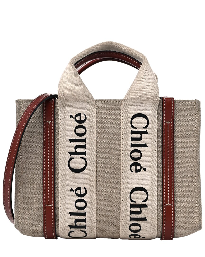 Chloé Brown Canvas Woody Tote (authentic Pre-loved)
