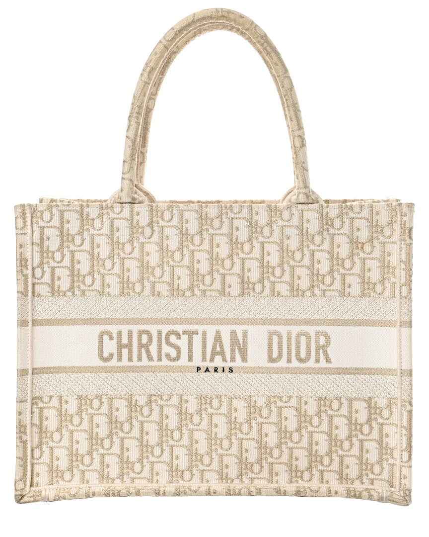 Dior Gold Oblique Canvas Medium Book Tote (authentic Pre-loved)