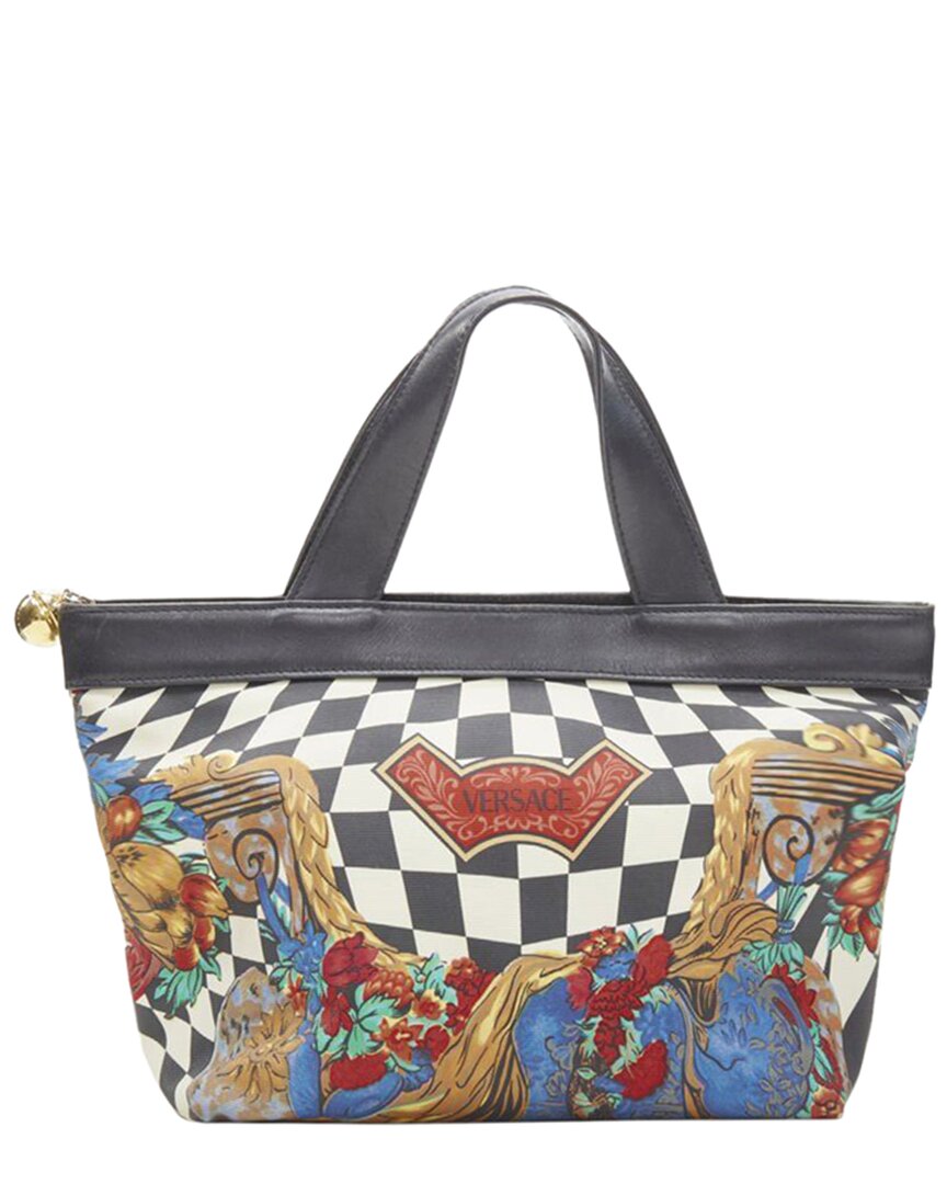 Versace Vintage 1990's Leather Tote