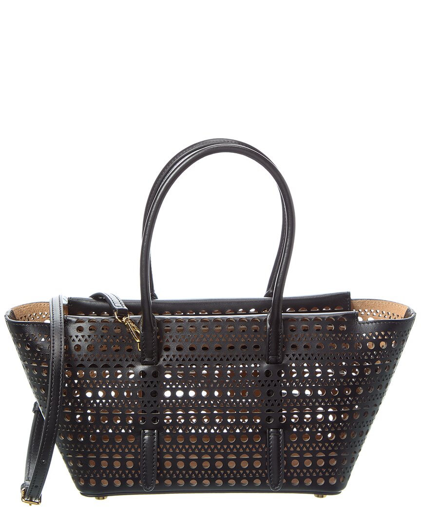 Alaïa Alaia Neo Mina 20 Leather Tote In Black