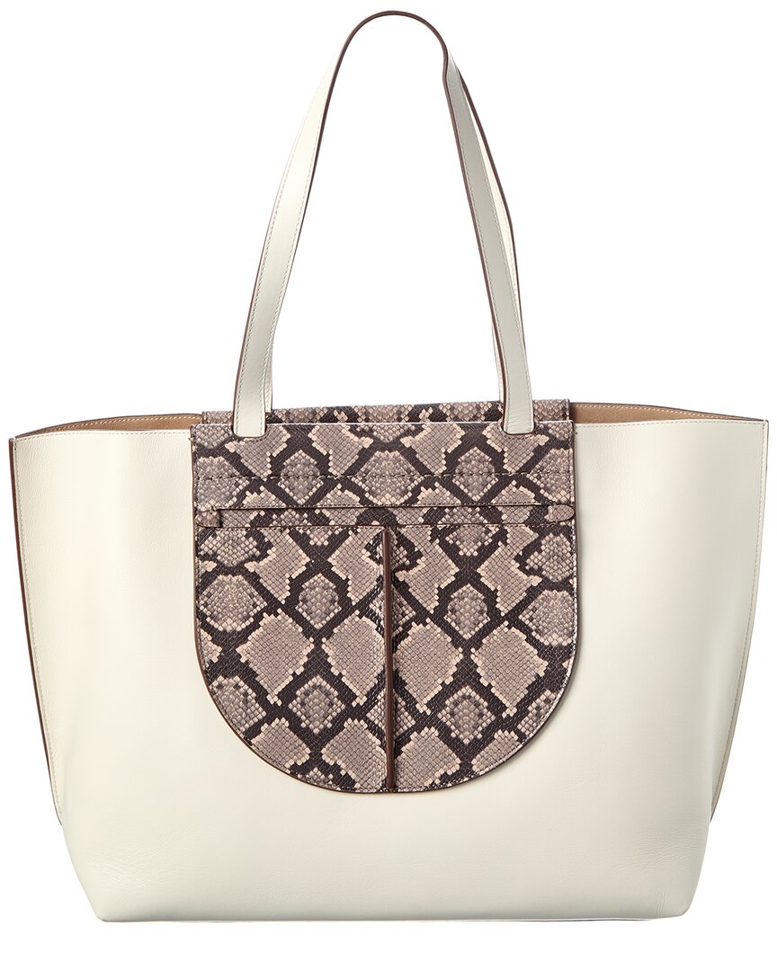 Tod's Leather Tote In White