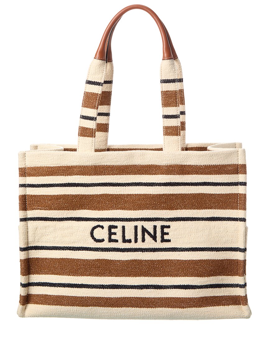 Celine Cabas Thais Large Striped Tote