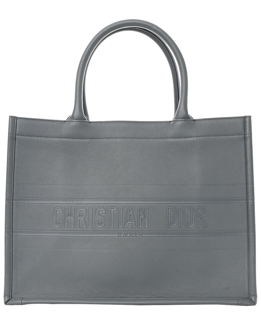 Dior Grey Canvas Book Tote Large (authentic Pre-loved)