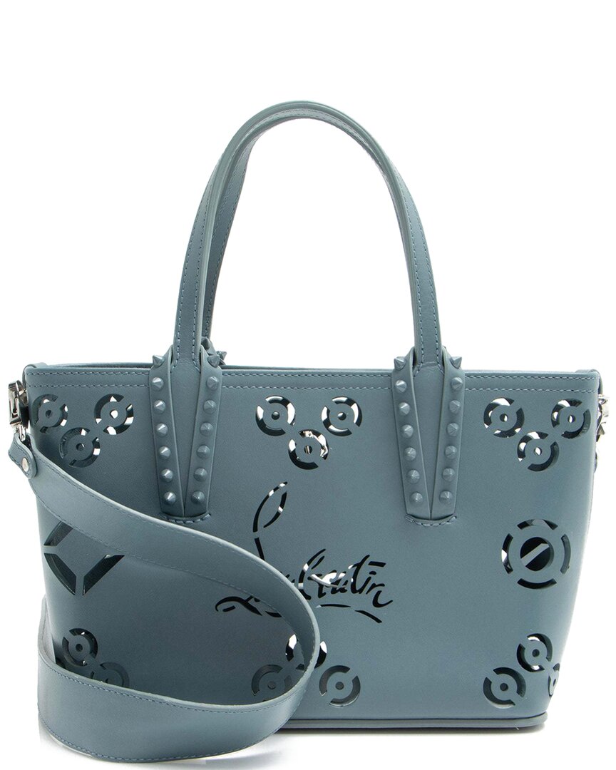 Christian Louboutin Blue Leather Loubinthesky Cabata Mini Tote (authentic Pre-loved)