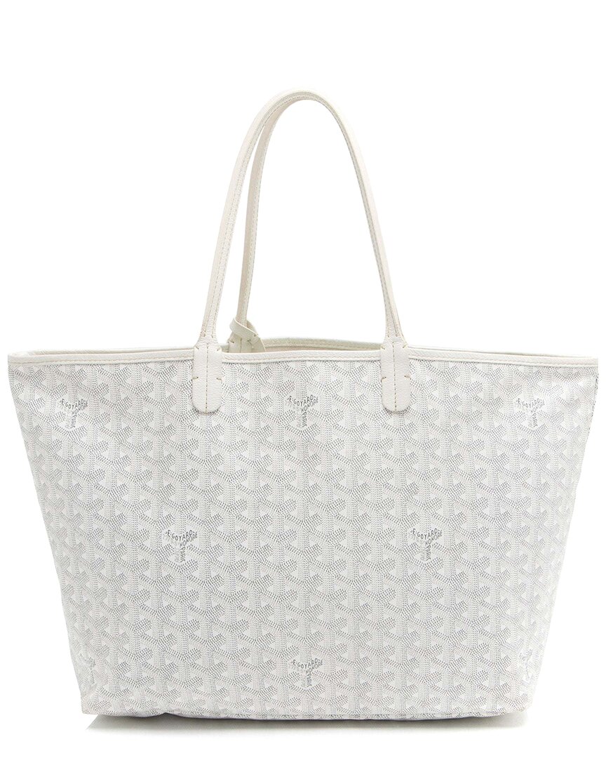 Mulberry Goyard White Goyardine Canvas St. Louis Pm Tote (authentic Pre-loved) In White