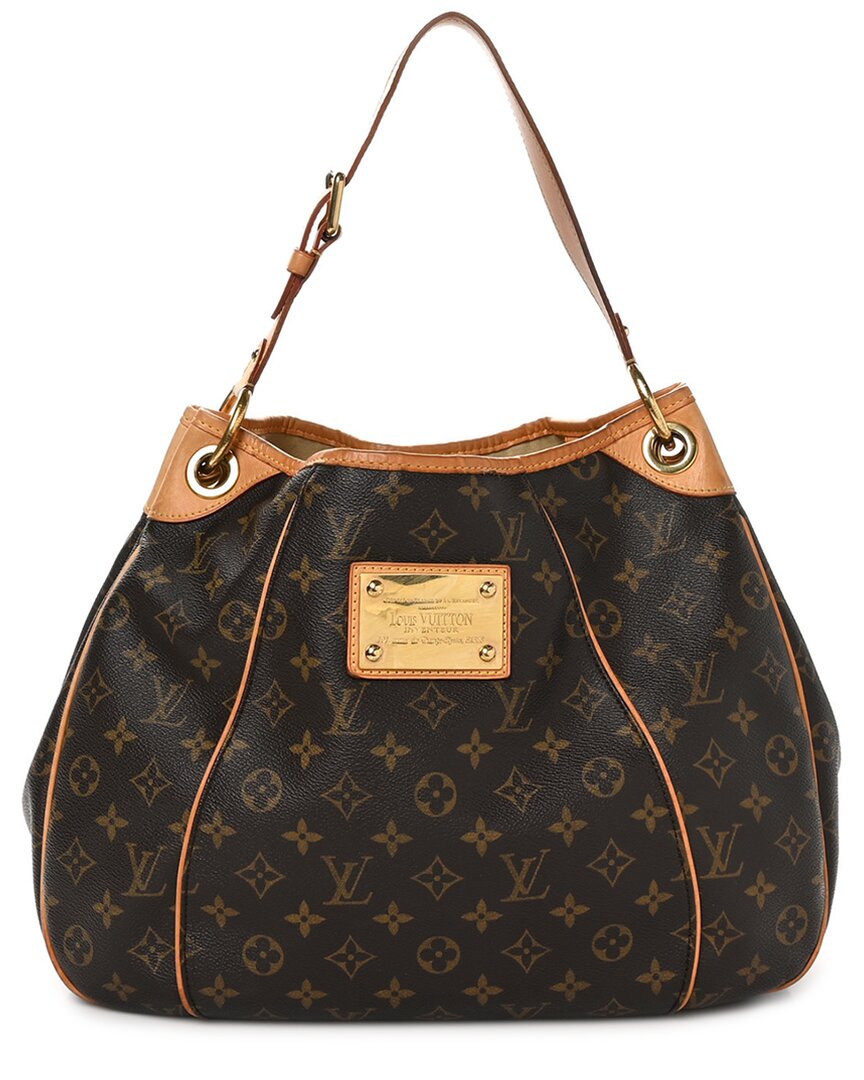 Pre-owned Louis Vuitton Brown Monogram Coated Canvas Galliera Pm (authentic Pre-loved)