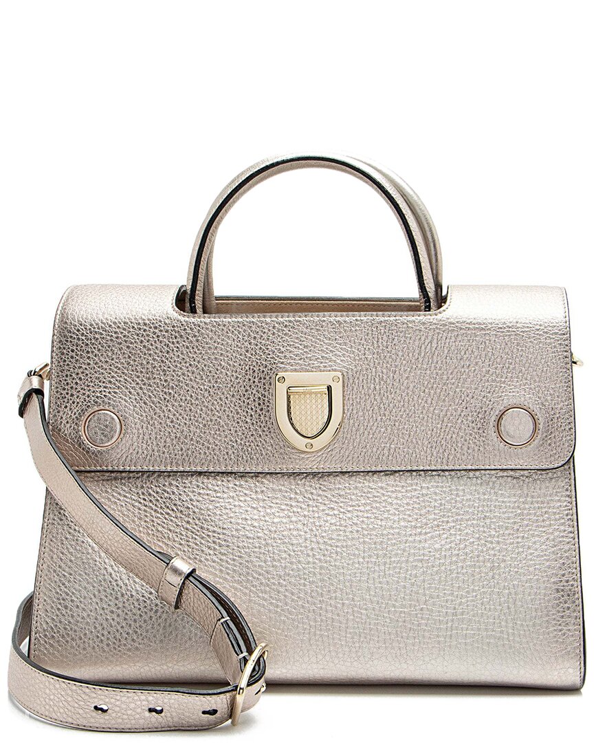 Dior Metallic Calfskin Metallic Ever Medium Tote (authentic Pre-loved)