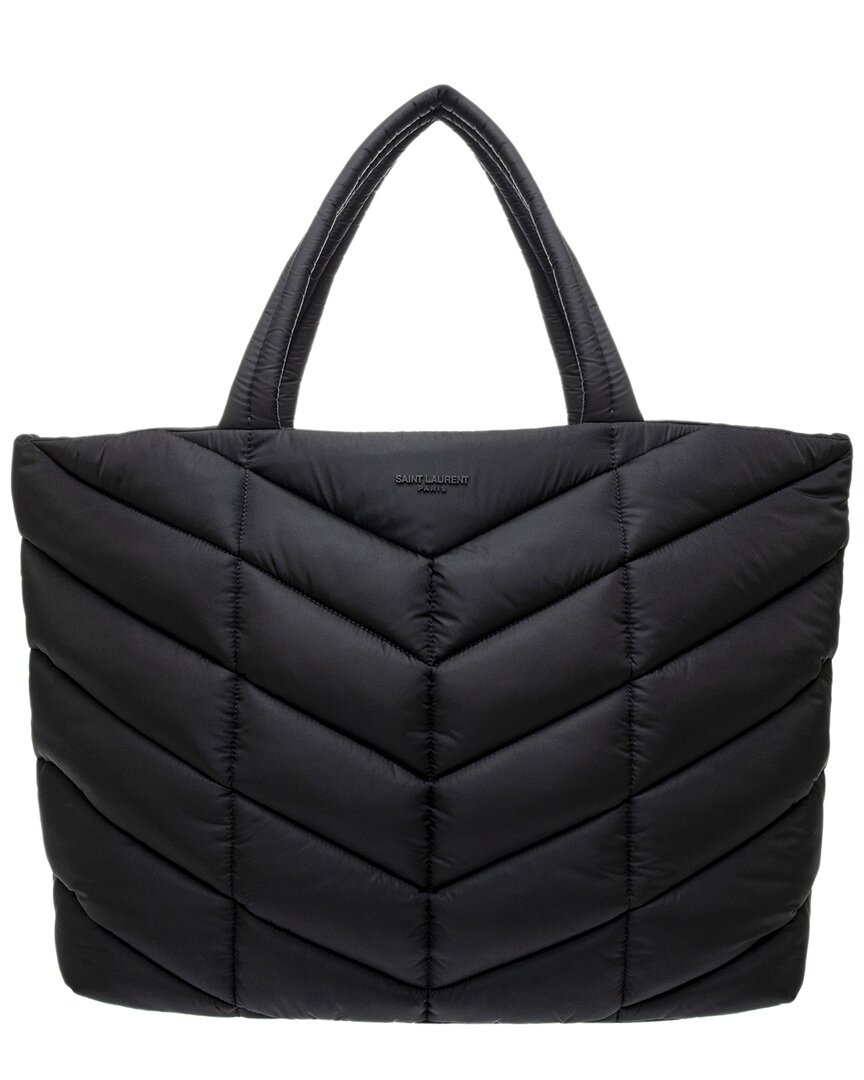 Saint Laurent Puffer Tote In Black