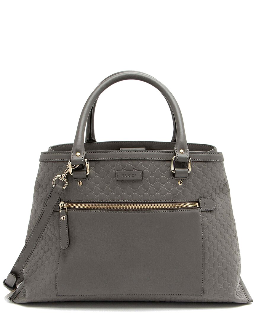Gucci Grey Microssima Soft Medium Tote (authentic Pre-loved)